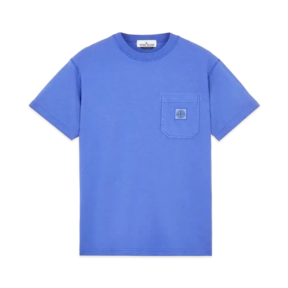 Stone Island 21942 COTTON JERSEY 'FISSATO' EFFECT_SLIM FIT "Periwinkle"