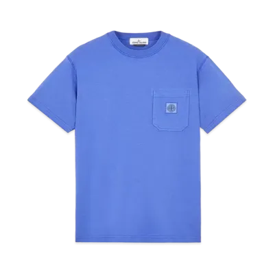 Stone Island 21942 COTTON JERSEY 'FISSATO' EFFECT_SLIM FIT "Periwinkle"