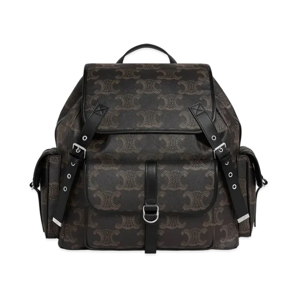 CELINE Large Backpack in Triomphe Canvas "Black"