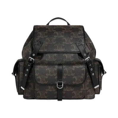 CELINE Large Backpack in Triomphe Canvas "Black"