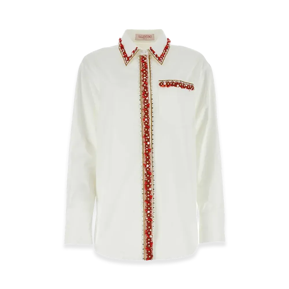Valentino Women's Poplin Shirt "White"
