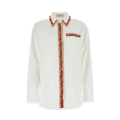 Valentino Women's Poplin Shirt "White"