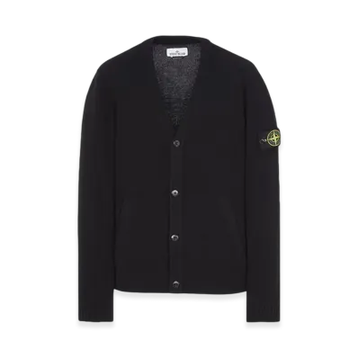 Stone Island 506A2 Geelong Wool Knit Cardigan - 23FW "Black"