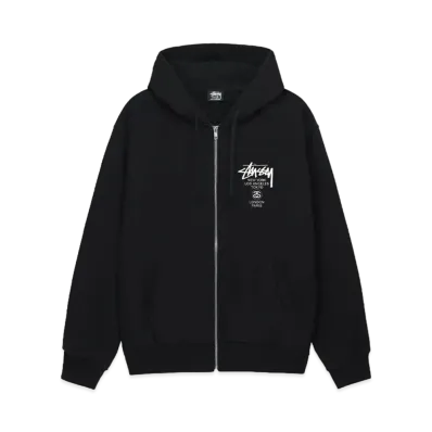 Stussy World Tour SS24 Zip Hood "Black"