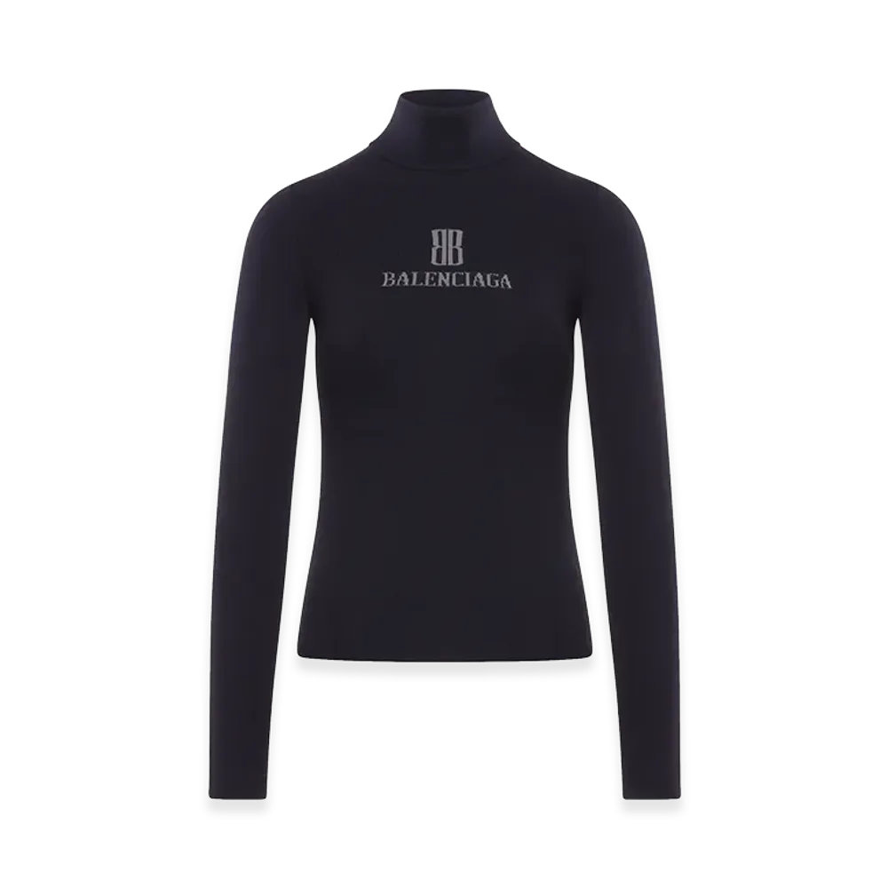 BALENCIAGA Women's Viscose Blend Top "Black"