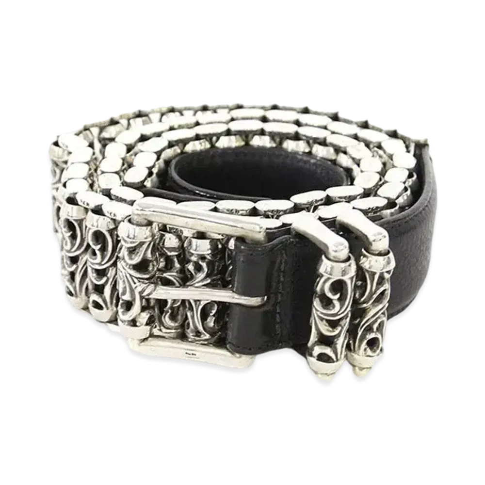 Chrome Hearts Roller Link Belt "Black/Silver"