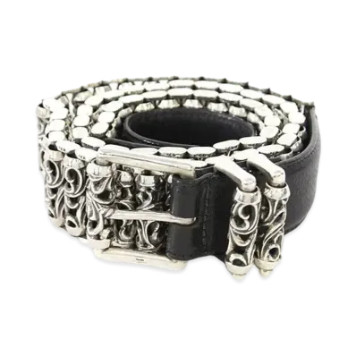 Chrome Hearts Roller Link Belt "Black/Silver"