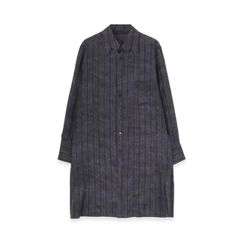 Yohji Yamamoto POUR HOMME Piece Unique/The Shop Black Dyed ST Pattern Blouse "Gray"