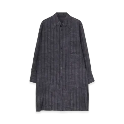 Yohji Yamamoto POUR HOMME Piece Unique/The Shop Black Dyed ST Pattern Blouse "Gray"