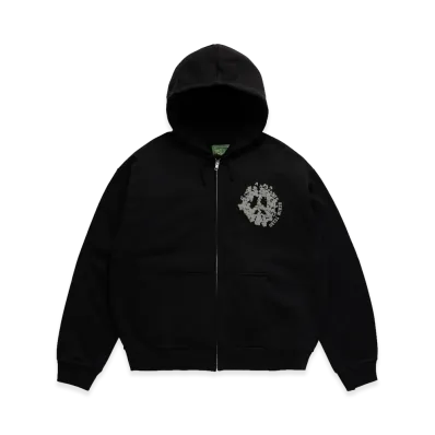 DENIM TEARS Denim U Zip Hoodie "Black"