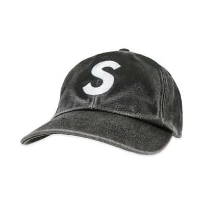 Supreme Pigment Coated S Logo 6-Panel "Black"