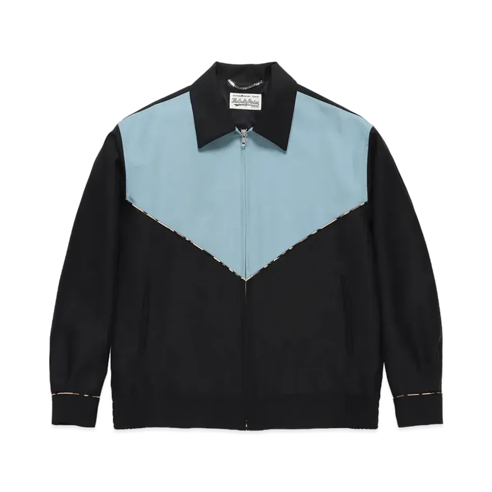 WACKO MARIA WESTERN JACKET (IMPORT FABRIC / DORMEUIL) "Black Blue"