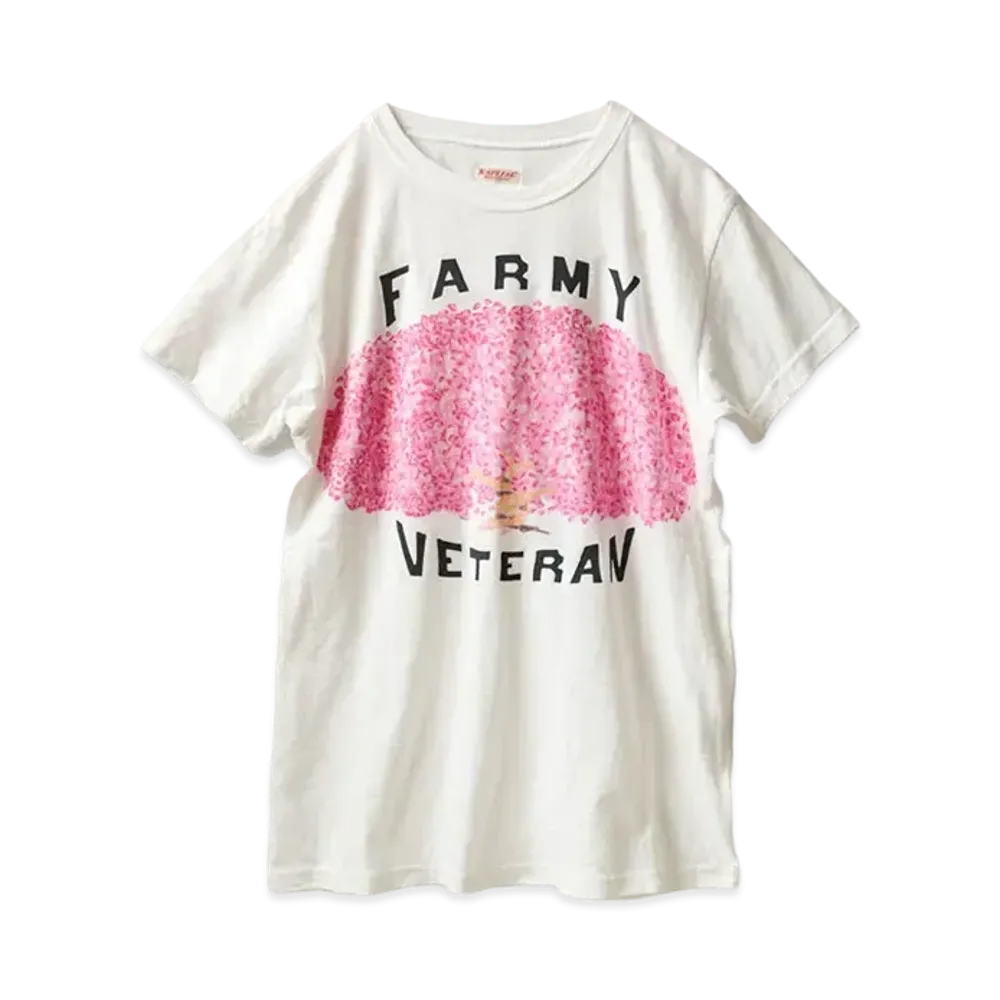 KAPITAL 20 / TENGU CREW T (FARMY VETERAN CHERRY PT) "White"