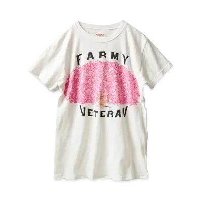 KAPITAL 20 / TENGU CREW T (FARMY VETERAN CHERRY PT) "White"