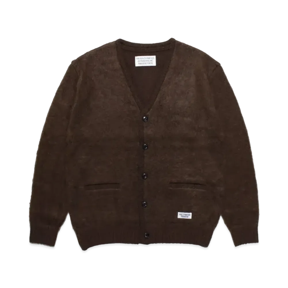 WACKO MARIA PREMIUM MOHAIR KNIT CARDIGAN "Brown"