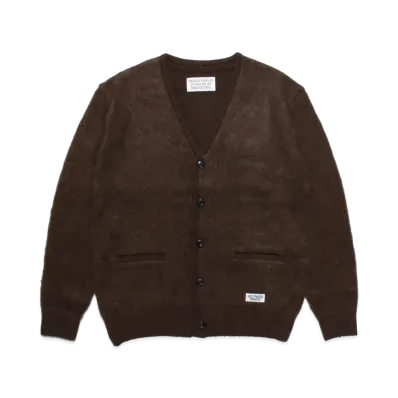 WACKO MARIA PREMIUM MOHAIR KNIT CARDIGAN "Brown"