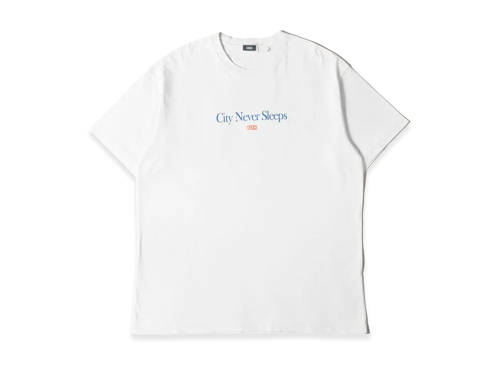 キス シティ ネバー スリープス Tシャツ "ホワイト"