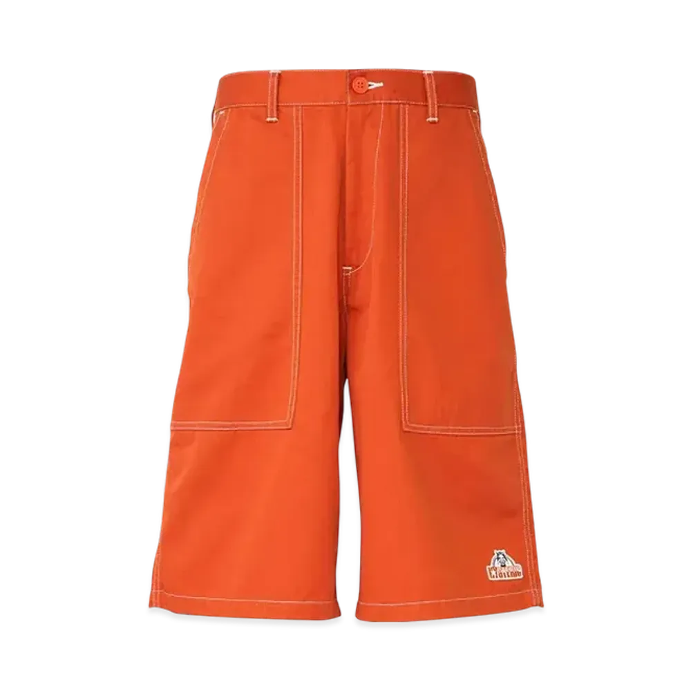 HYSTERIC GLAMOUR See No Evil Patch Baker Shorts "Orange"