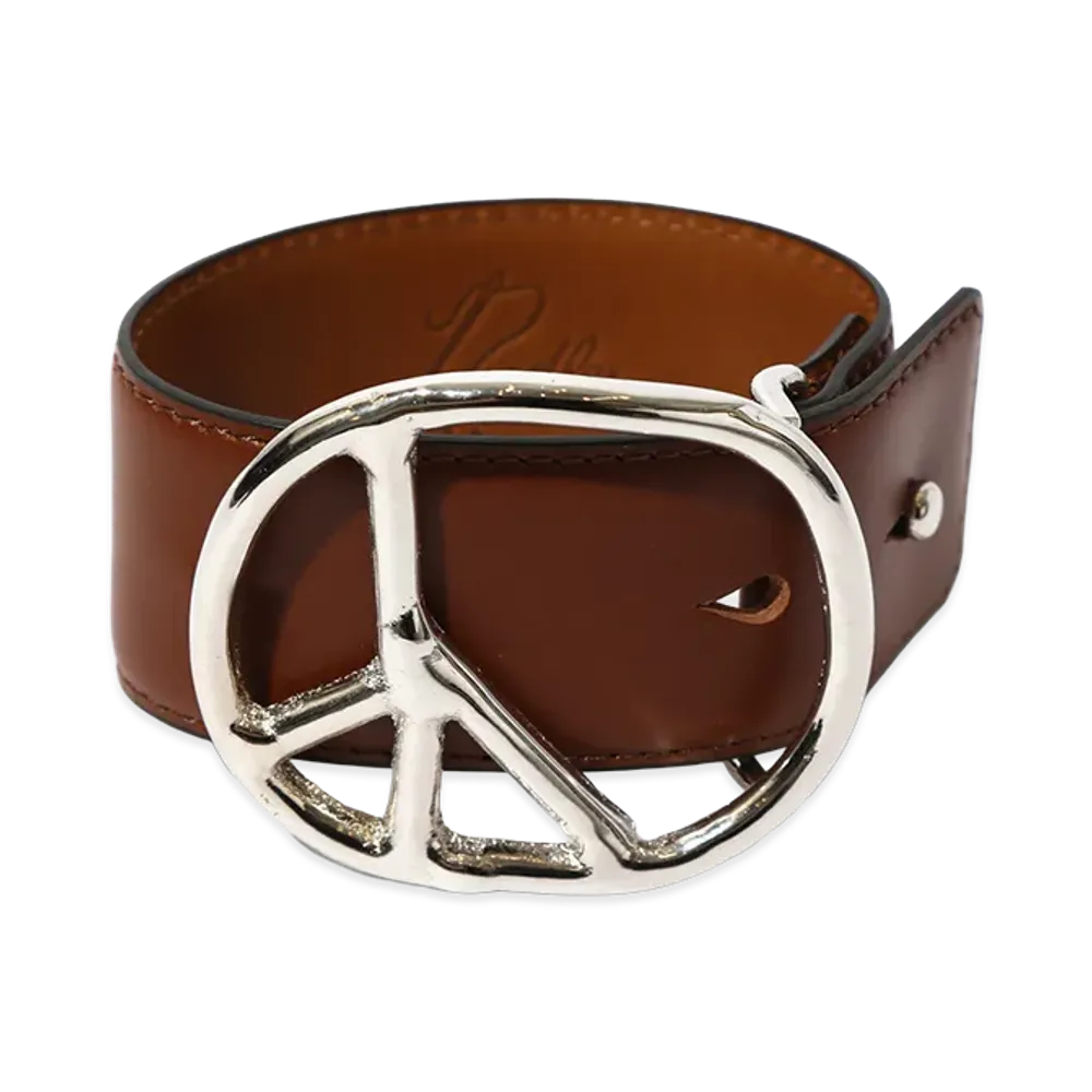 NEEDLES Peace Buckle Bracelet Steer Leather "Brown"