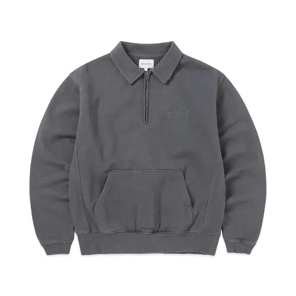 thisisneverthat Half Zip Polo Sweatshirt "Dark Grey"