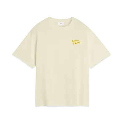Maison Kitsune Handwritten Embroidery Oversize T-shirt "Alabaster"