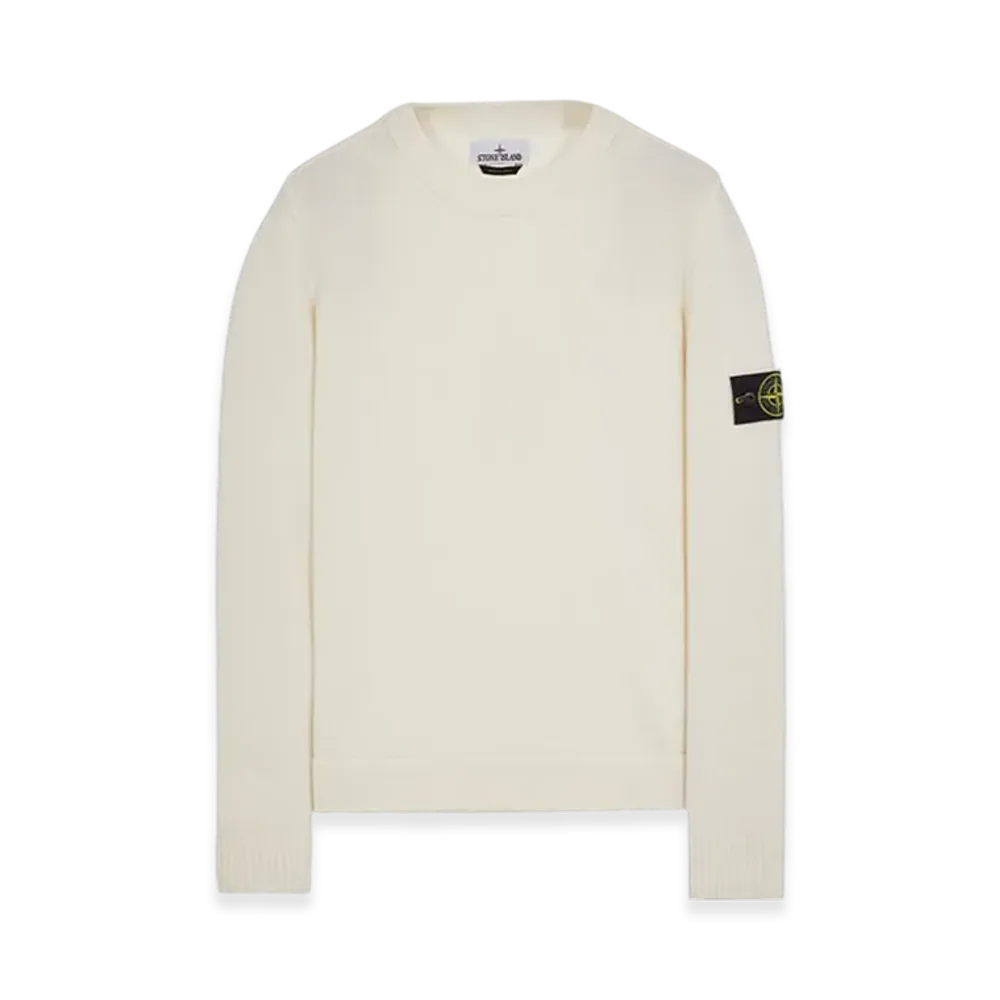 Stone Island 531B6 Geelong Wool Crewneck Knit - 23FW "Natural White"