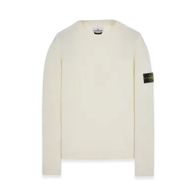 Stone Island 531B6 Geelong Wool Crewneck Knit - 23FW "Natural White"