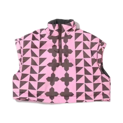 atmos pink Reversible Nakawata Quilt Gala Vest "Pink/Brown"