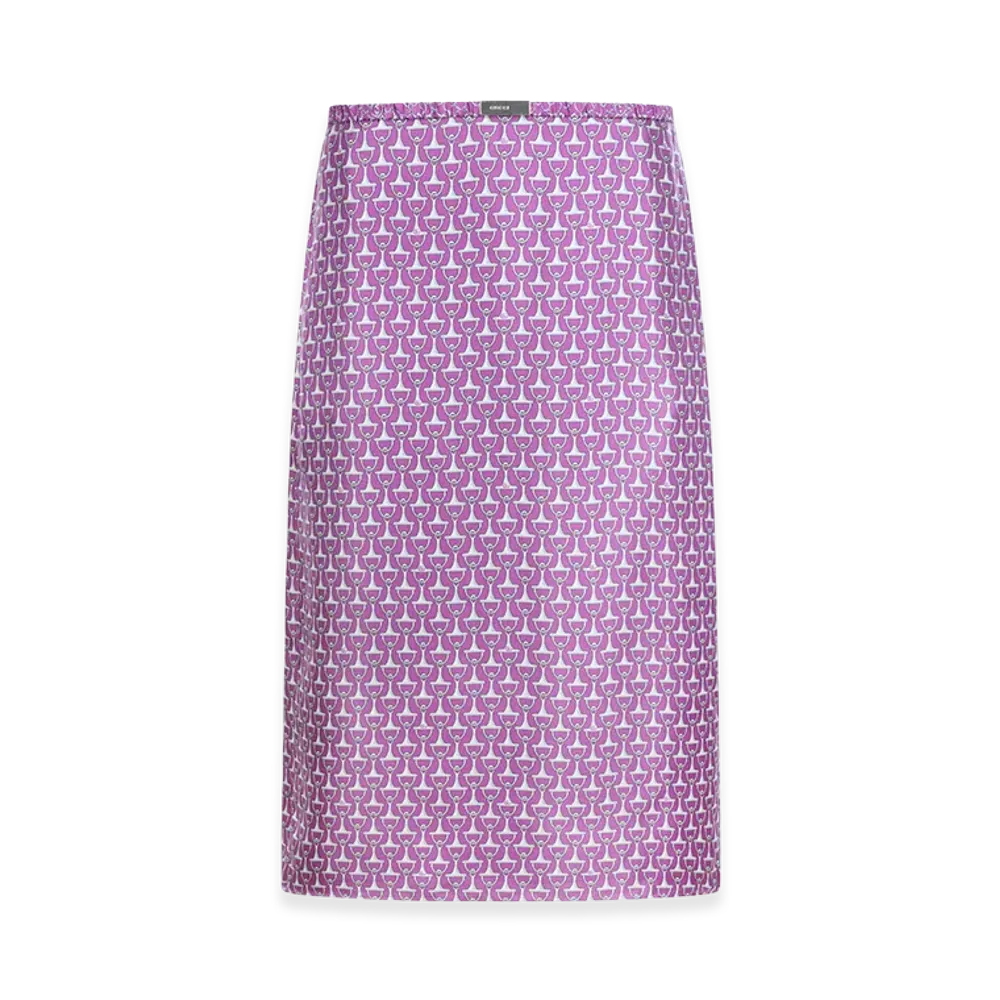 GUCCI Women's 'Morsetto' Print Skirt "Purple"