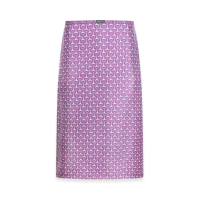 GUCCI Women's 'Morsetto' Print Skirt "Purple"