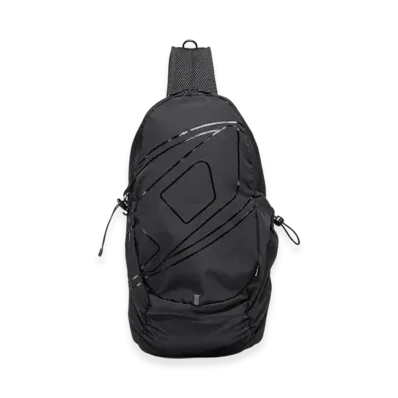 Diesel Drape Sling Bag Nylon Sling Bag "Black"