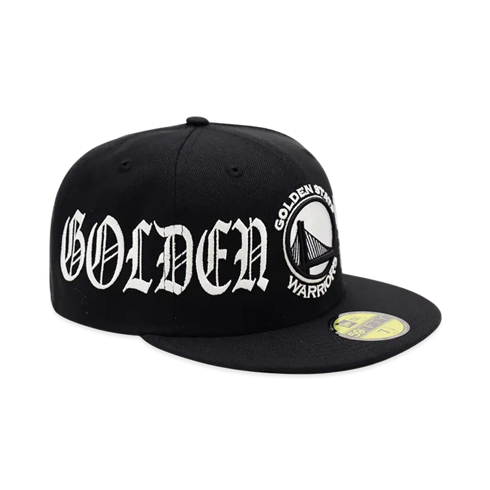 NEW ERA x THE CAP 59Fifty Black Letter II Golden State Warriors "Black"