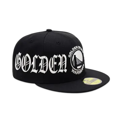 NEW ERA x THE CAP 59Fifty Black Letter II Golden State Warriors "Black"