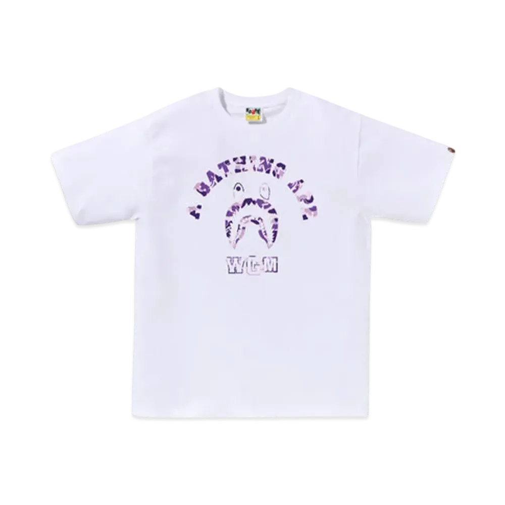A BATHING APE Bape Store Taipei Shark College Tee "White"