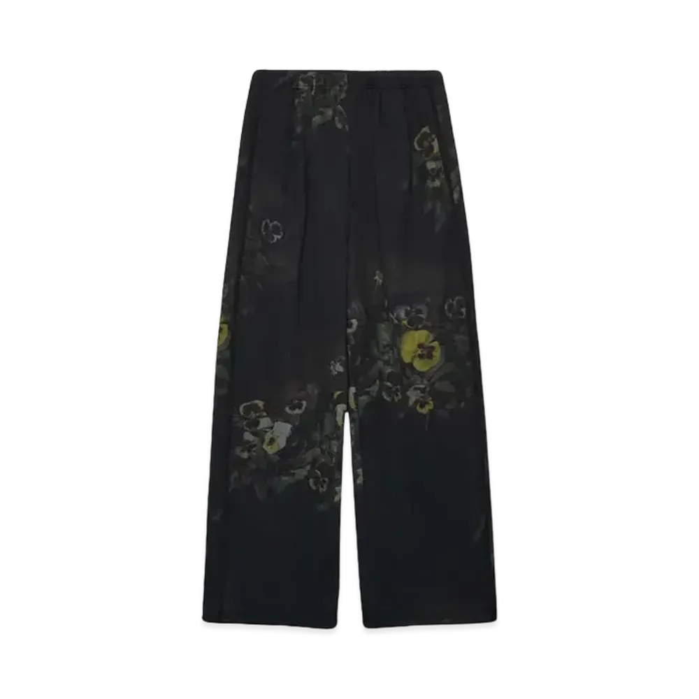 LAD MUSICIAN ESTER JERSEY PANSY TRACK PANTS "BLACK DARK"