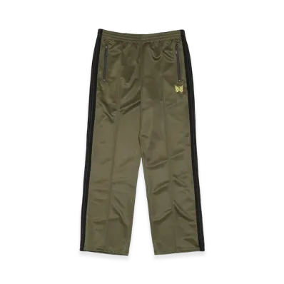 NEEDLES x Loftman Exclusive Track Pants Poly Smooth "OliveBlack"