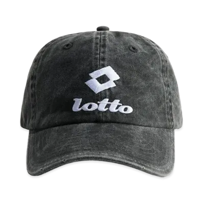 H&M x LOTTO Embroidered Design Cotton Twill Cap "Black"