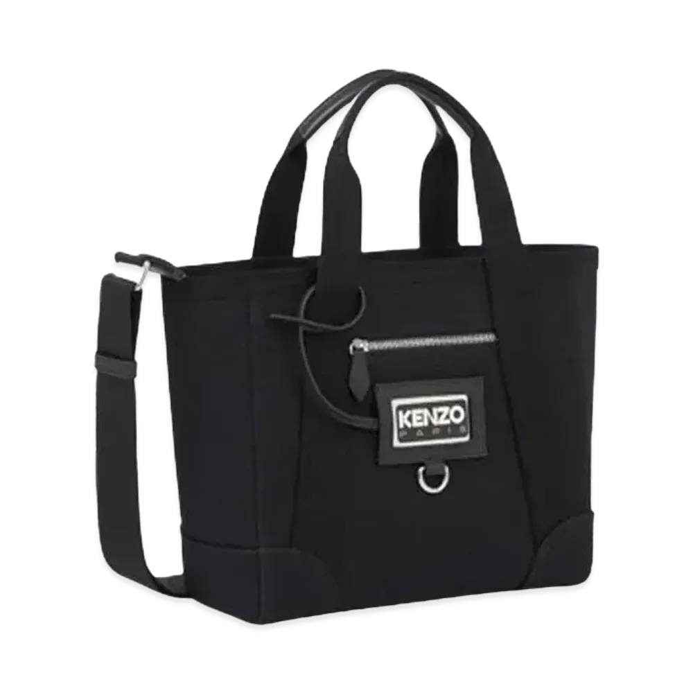KENZO 'TAG' Small Canvas Tote Bag "Black"