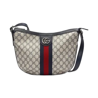 GUCCI Ophidia GG Small Shoulder Bag "Beige/Blue"