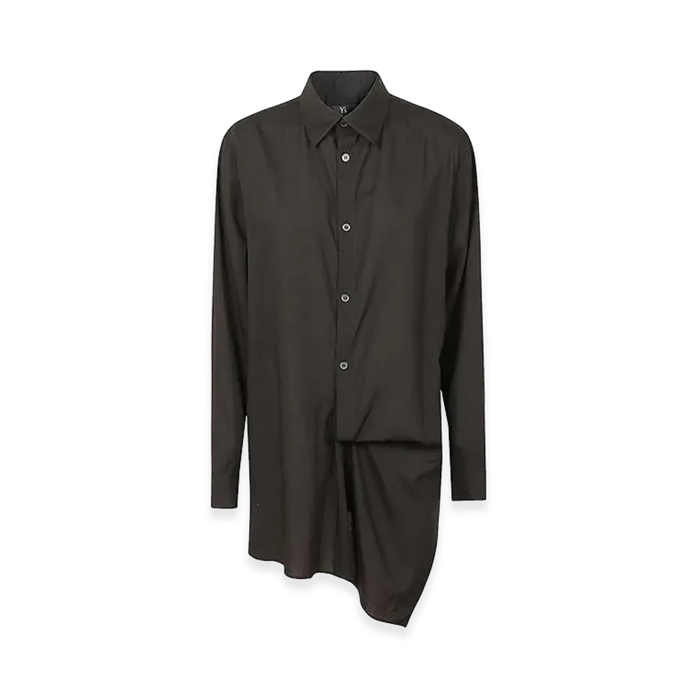 Yohji Yamamoto Women's Canvas Shirt "Black"