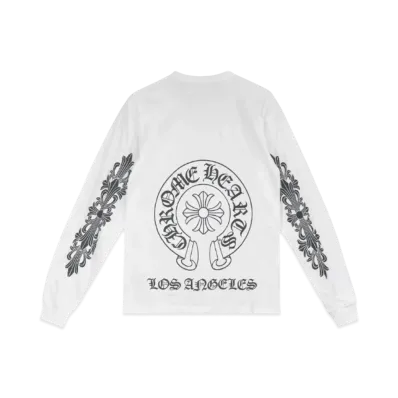 Chrome Hearts Los Angeles Exclusive Horseshoe Logo L/S T-Shirt "White"