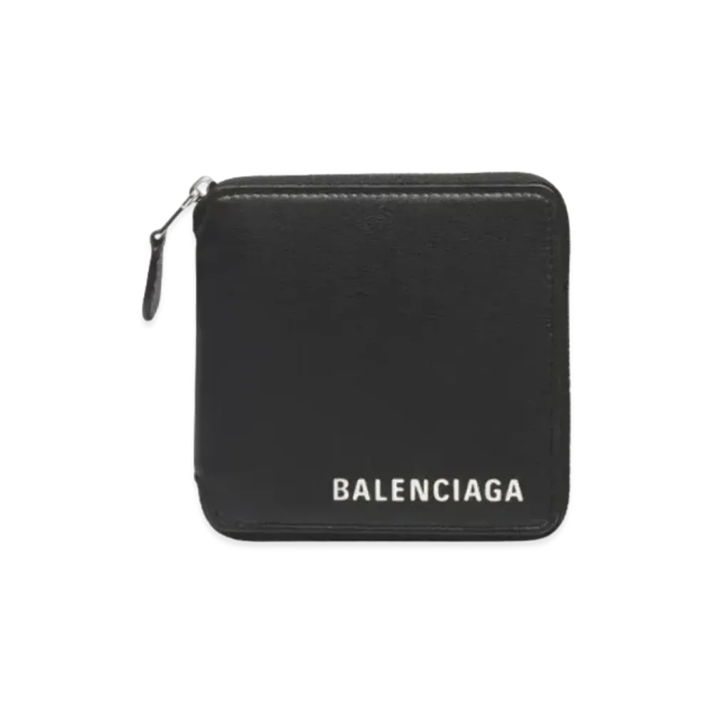 BALENCIAGA Triangle Square Wallet "White/Black"