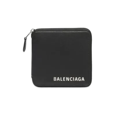 BALENCIAGA Triangle Square Wallet "White/Black"