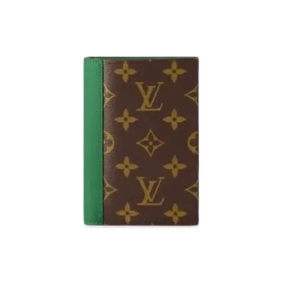 Louis Vuitton Passport Cover Monogram Macassar Canvas "Vert"