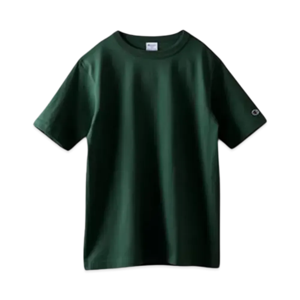 Champion T1011 Tee Ten Eleven Short Sleeve T-Shirt Made In USA Heavy Weight "Moss Green"