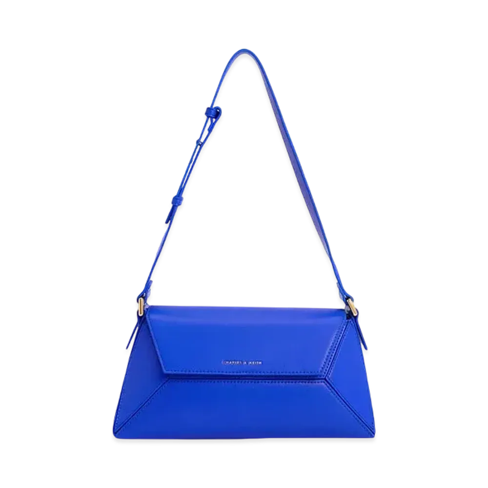 CHARLES & KEITH Nasrin Geometric Shoulder Bag "Cerulean"