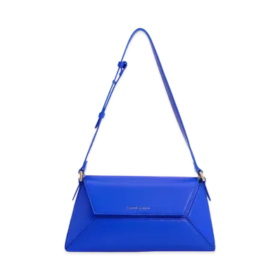 CHARLES & KEITH Nasrin Geometric Shoulder Bag "Cerulean"