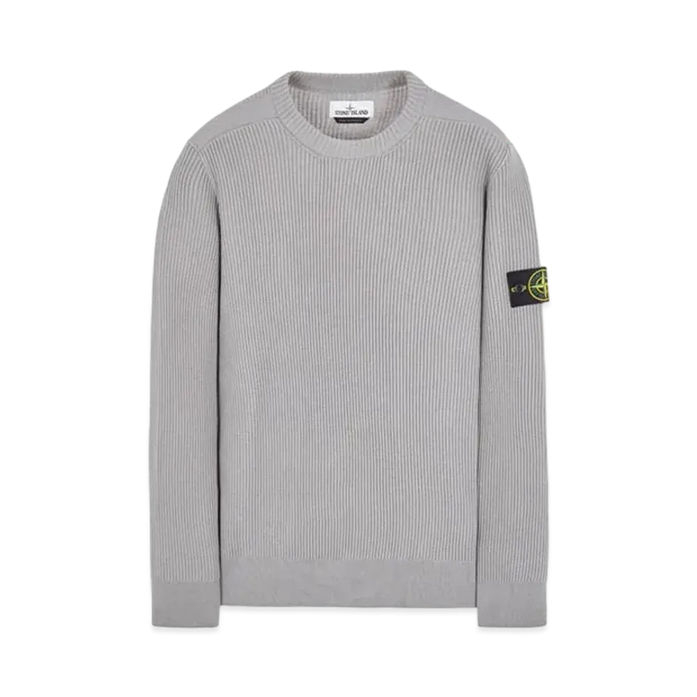 Stone Island 521C2 FULL RIB PURE WOOL "Pearl Grey"