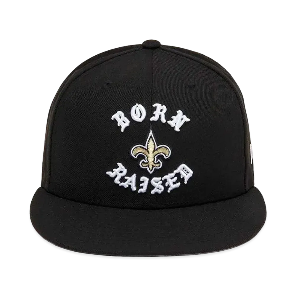 NEW ERA x Born x Raised x NFL + Saints Snapback Rocker Hat "Black"
