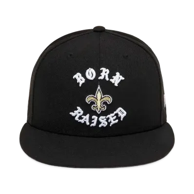 NEW ERA x Born x Raised x NFL + Saints Snapback Rocker Hat "Black"